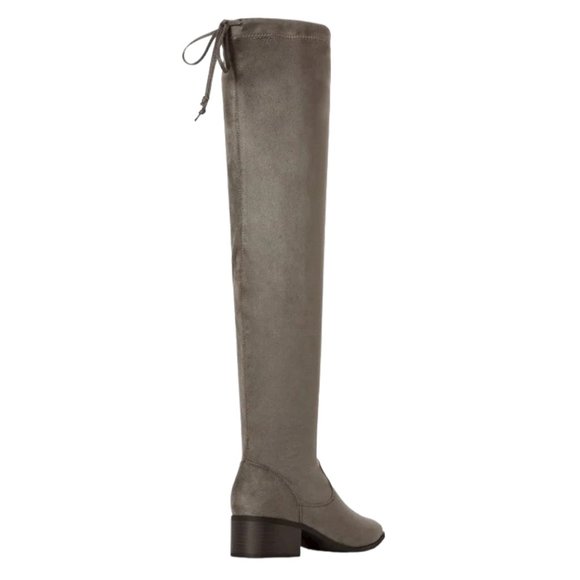 NIB JUSTFAB HANNAH OVER-THE-KNEE FLAT BOOTS (7.5 / GREY) - Picture 4 of 9